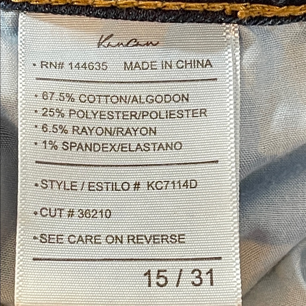 KANCAN Candice High Rise Super Skinny Jeans Curvy Blue Button Fly Size 15/31 - Picture 11 of 14